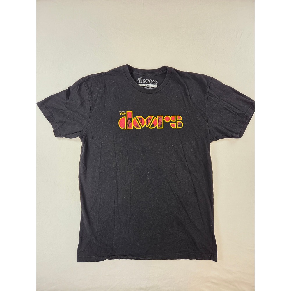 The Doors Black Graphic t-shirt Men's Short Sleeve Size Large Cotton Rock Band